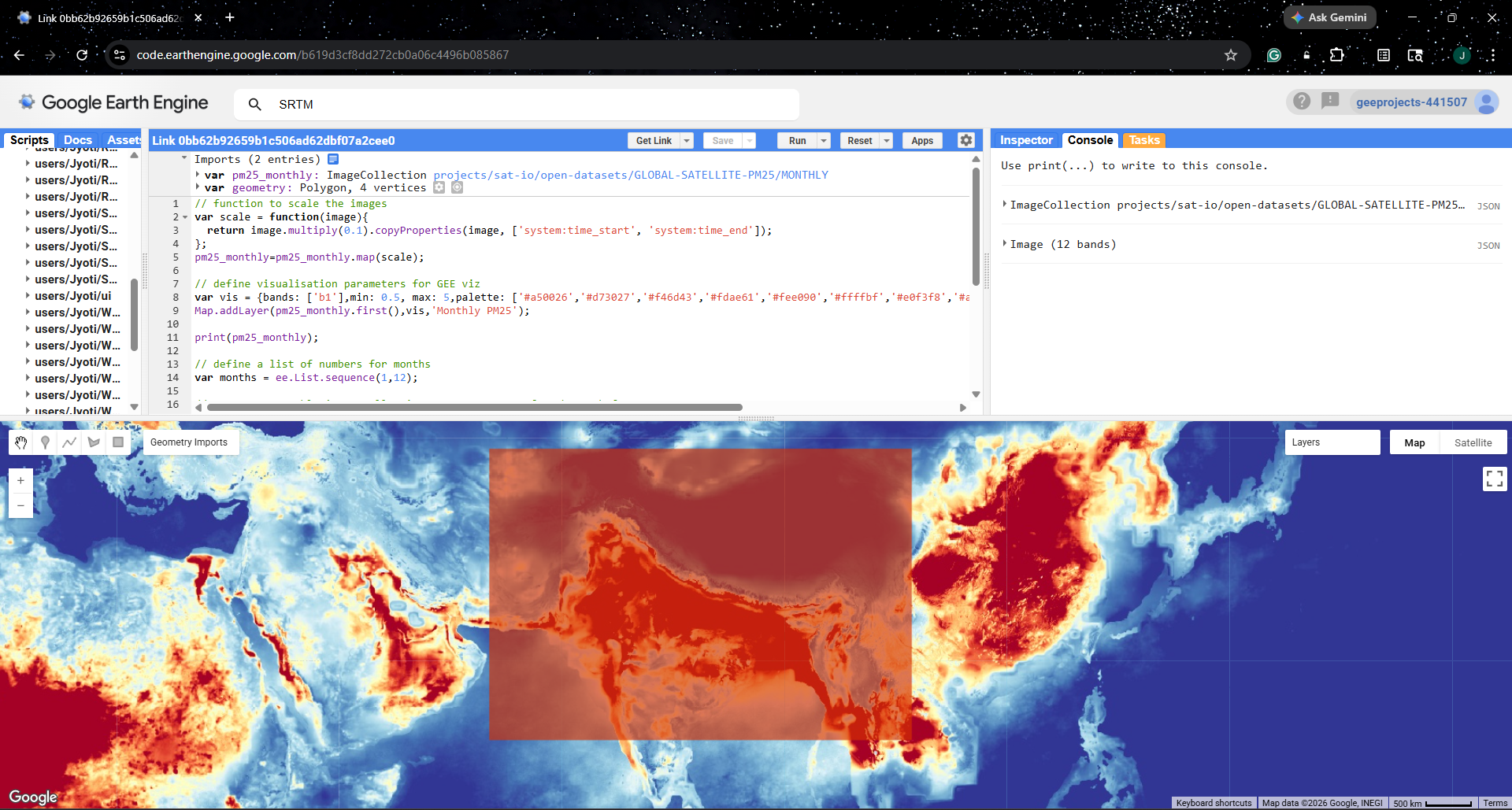 Google Earth Engine (GEE) Code Editor